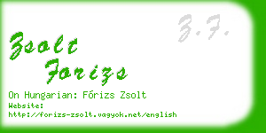 zsolt forizs business card